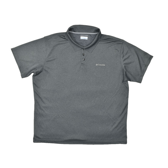 Columbia Men's Polo Shirt Short Sleeve Omni Wick Gray Size 2XL Polyester - Picture 1 of 8